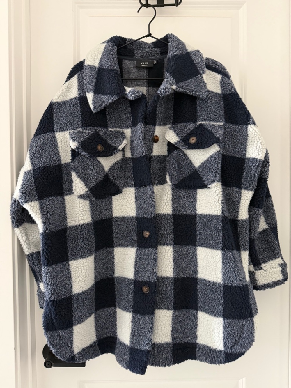 Vici Elysie Knit Plaid Jacket